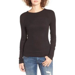 BP Lace trim Long Sleeve Top in Rust Cheery Small